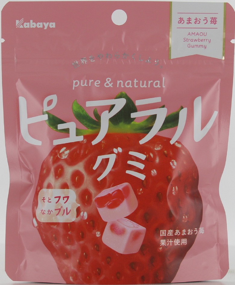 カバヤ食品　ピュアラルグミ　あまおう苺